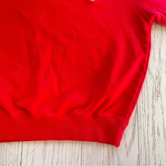 Vintage 90s Hang Ten 100% Pure Cotton Embroidered Logo Crewneck Red Sweatshirt - Picture 9 of 15